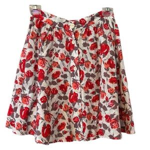 Floral Red Women's Skirt